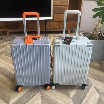 行李箱女多功能鋁框拉桿箱剎車萬向輪旅行箱20寸商務登機學生箱包