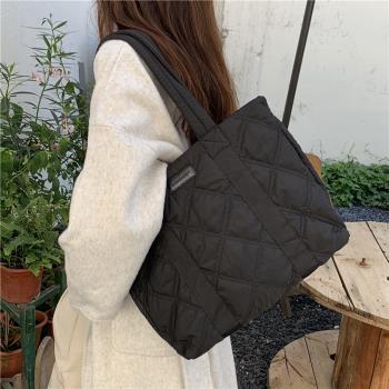 小眾設計羽絨服休閑簡約托特包
