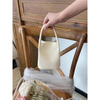 優品閣 韓國迷你水桶包小眾簡約手提豎長小包輕便百搭單肩斜挎包