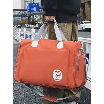 韓版大容量旅行袋手提旅行包輕便簡約潮男行李包女短途旅游健身包