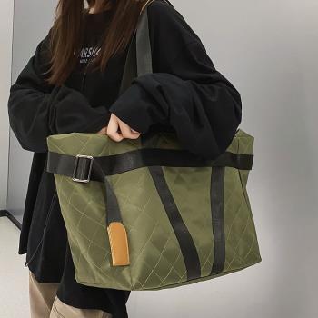 大容量旅行手提袋子女健身瑜伽收納包學生裝衣單肩包男休閑行李包