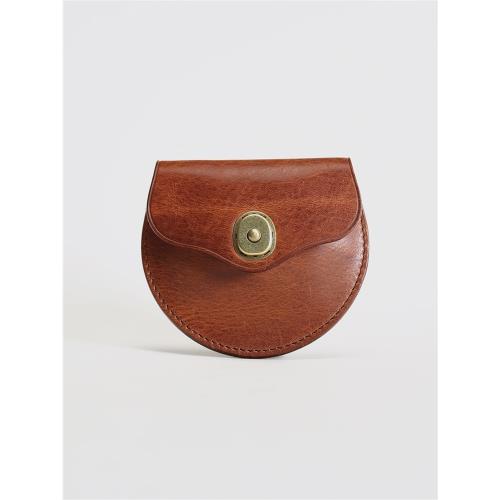 霍爾文手工迷你硬幣包學生錢包男士真皮搭扣卡包女短款牛皮零錢包