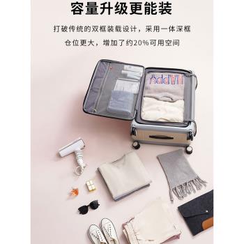 可折疊20寸學生登機行李箱女靜音輪拉桿箱24前置開口飛機旅行箱男