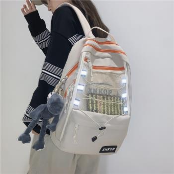 原創女反光設計中學生旅行雙肩包