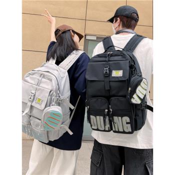 雙肩包男運動韓版多口袋實用旅行包女休閑背包潮流大容量學生書包