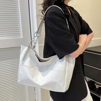 高階感大包包女2023新款潮女夏時尚大容量通勤托特包質感單肩女包