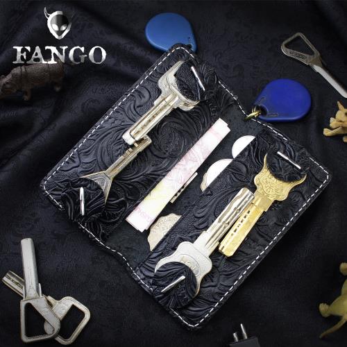 手工真皮抽拉式鑰匙包男牛皮簡約小鑰匙收納包復古大容量女鎖匙包