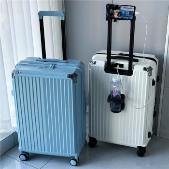 出口多功能行李箱可擴容大容量拉桿箱萬向輪充電旅行箱皮箱子男女