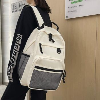 2023年新款大容量書包女韓版高中學生初中生雙肩包多口袋背包男潮