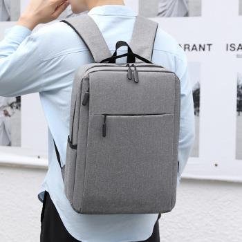 小米雙肩包簡約旅行多功能背包休閑商務電腦包學生書包印logo
