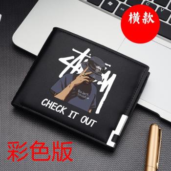 嘻哈個性時尚潮牌錢包男長短款青少年初高中大學生韓版可愛皮夾子
