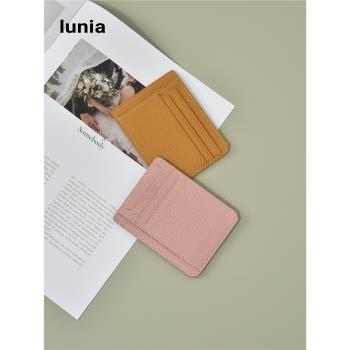 lunia/路尼亞中國超薄輕便駕駛證真皮卡包簡約頭層牛皮小錢包卡夾