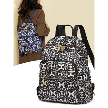 雙肩包大容量女包包2023年新款時尚旅行小背包尼龍牛津布媽媽背包