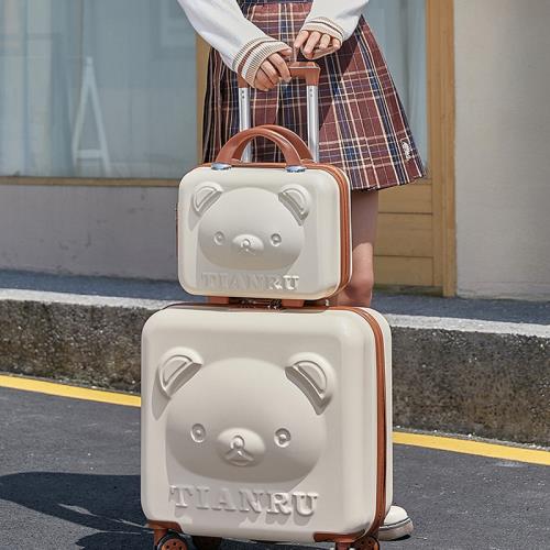 德國子母行李箱拉桿箱女小型輕便20寸萬向輪登機密碼箱新款旅行箱