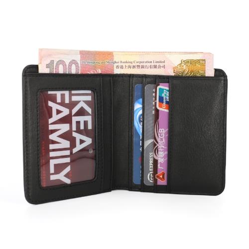 頭層牛皮小錢包男短款女薄款迷你豎款小錢夾柔軟真皮夾商務學生潮