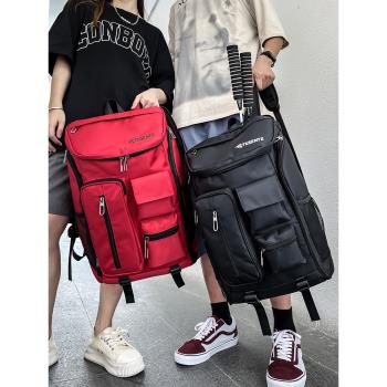2023新款雙肩包男戶外運動大容量工裝背包女學生行李旅行包健身包