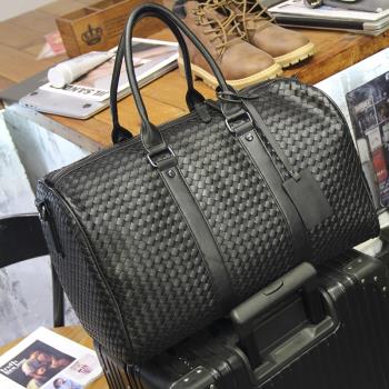 手工編織商務大容量單肩旅行包