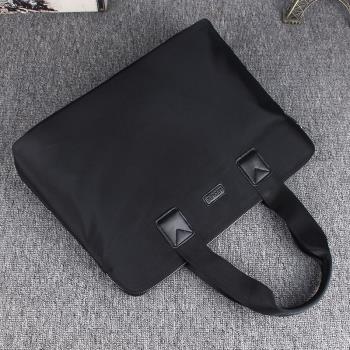 男包手提包休閑商務檔案包尼龍包書包大容量時尚公文包會議資料包