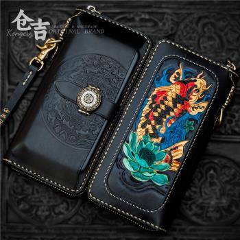 倉吉招財魚進店必買男復古錢包