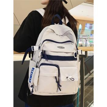 百搭書包女大學生夏季新款日系ins初高中生雙肩包大容量旅行背包