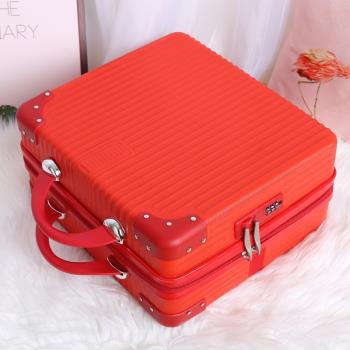 手提箱子小行李箱女密碼化妝箱14寸小型輕便16寸旅行箱迷你收納包