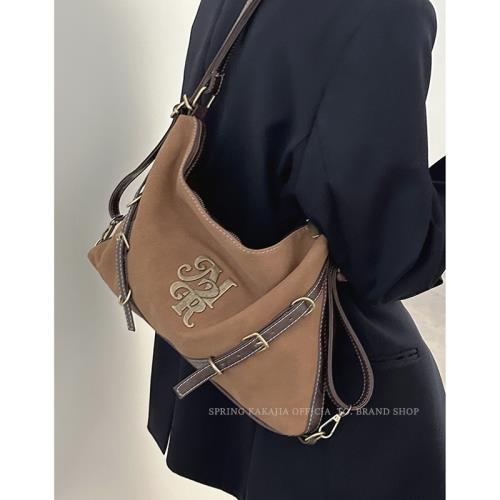 小眾中古腋下包女包包2023新款潮復古磨砂托特包高級感單肩通勤包