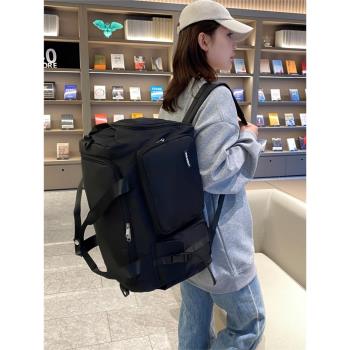 大容量旅行包女運動訓練健身包手提雙肩兩用包行李袋旅遊戶外揹包
