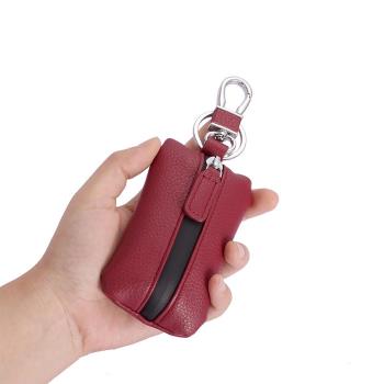 新款真皮多功能通用防水汽車鑰匙包男女士迷你卡零錢包家用鎖匙包