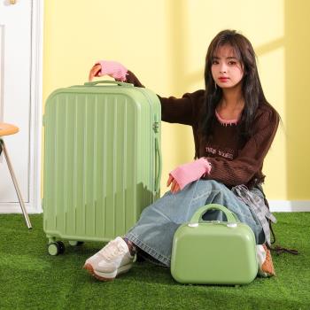 行李箱女旅行箱高顏值學生網紅新款靜音結實耐用密碼拉桿皮箱子