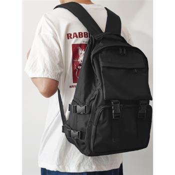 雙肩包男士大容量學生書包休閑時尚潮流工裝旅行包女防水電腦背包