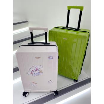 日系純色高顏值行李箱24寸靜音萬向輪學生拉桿箱PC女超輕20寸登機