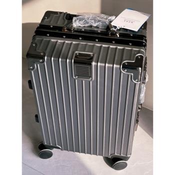 PC加厚鋁框行李箱26寸男女學生拉桿箱靜音萬象輪旅行箱20寸登機箱