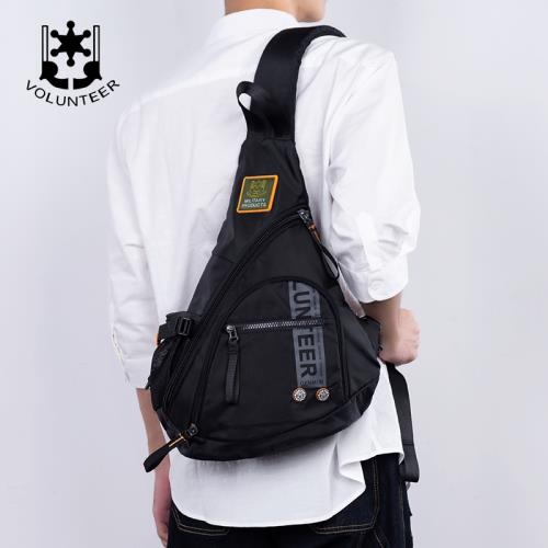 男士大容量斜挎包多功能休閑斜挎包戶外運動斜挎背包男牛津布男包