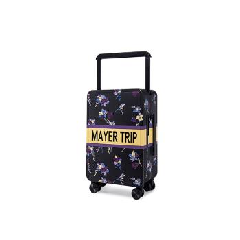 MAYERTRIP紫蘭花行李箱中置寬拉桿高階感旅行登機箱20寸24拉桿箱