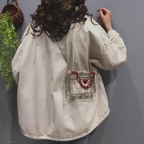 今年流行透明小包包女包2024新款亞克力盒子包夏季鏈條pvc斜挎包