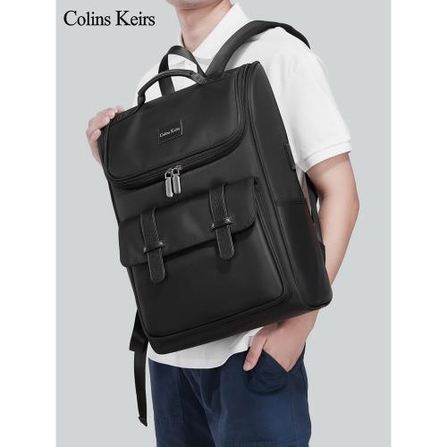 Colins Keirs雙肩背包男士大容量休閑電腦包商務旅行大學生書包男