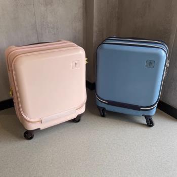 出口日本行李箱HINOMOTO輪靜音萬向輪男女16寸前開口可擴展拉桿箱