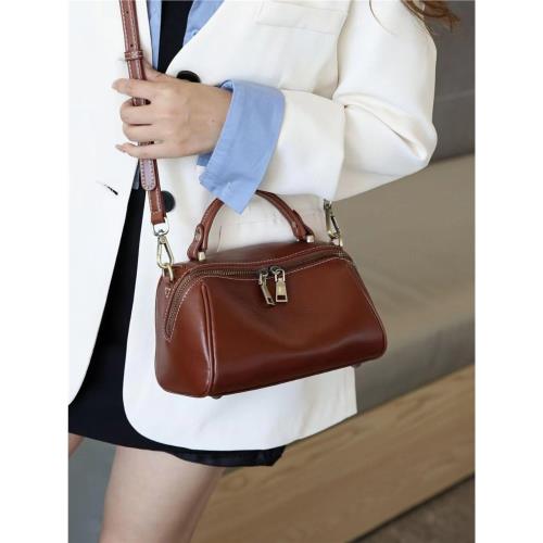 女士包包真皮枕頭包女2025新款歐美時尚品牌牛皮女包軟皮斜挎包女