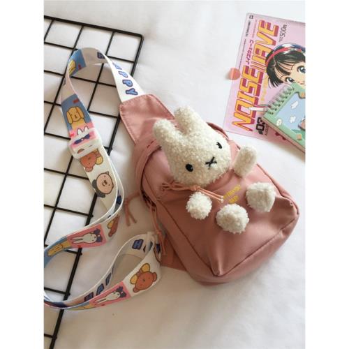 小清新可愛斜挎小布包女2025新款潮ins網紅少女學生森系單肩胸包