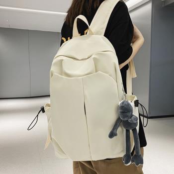 牛津布背包女雙肩包2023新款大容量時尚書包女生大學生輕便旅行包