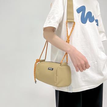 圓筒包高級感小眾設計感手機布包時尚潮流休閑韓版mini男包包運動