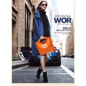 牛皮通勤時尚單肩大容量女包