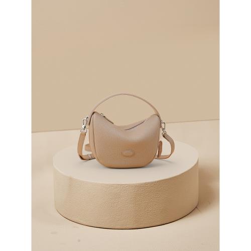 早安包小姐頭層牛皮女士手提小包小眾設計休閑真皮月牙單肩斜挎包