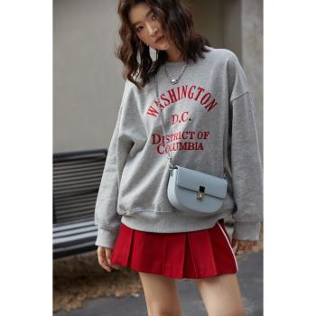 歐尚典女包2023新款牛皮馬鞍包女小眾設計高階感斜挎包單肩腋下包