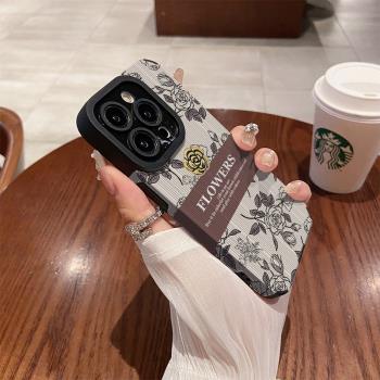 高階輕奢風iPhone15promax手機殼蘋果14女新款豎紋13pm奢侈12pro防摔皮質11軟殼xsmax全包鏡頭xr保護套適用男