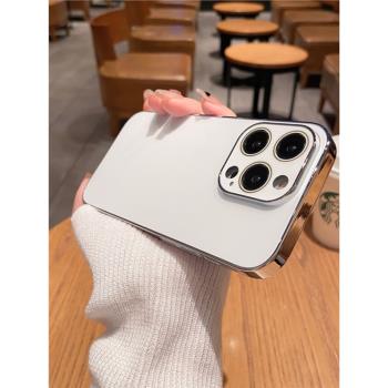 硬殼iphone13白色全包簡約蘋果
