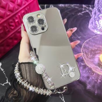 適用蘋果15promax手機殼新款補妝鏡子iPhone14保護殼鏡面13高階感全包鏡頭12promax手機套奢華11promax防摔殼