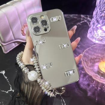 適用蘋果15promax手機殼新款鏡面iPhone14保護殼全包鏡頭13奢華高級感12promax防摔11promax手機套16補妝鏡子