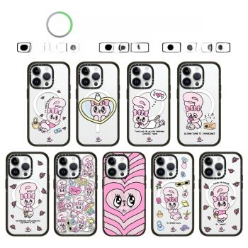 Magsafe磁吸CASE聯名勵志鮮花小粉兔手機殼15Promax適用iPhone14Pro亞克力蘋果13Promax女防摔12Pro保護套13