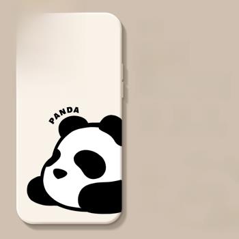 【福豬豬】適用蘋果15promax手機殼網紅大熊貓iphone15新款2024女款高階感15pro可愛卡通全包防摔plus情侶男p
